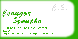 csongor szantho business card