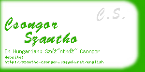 csongor szantho business card
